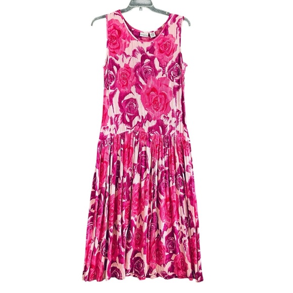 Newport News Dresses & Skirts - NEWPORT NEWS Easy Style Maxi Dress Sleeveless Floral Drop Waist Rayon Size 10